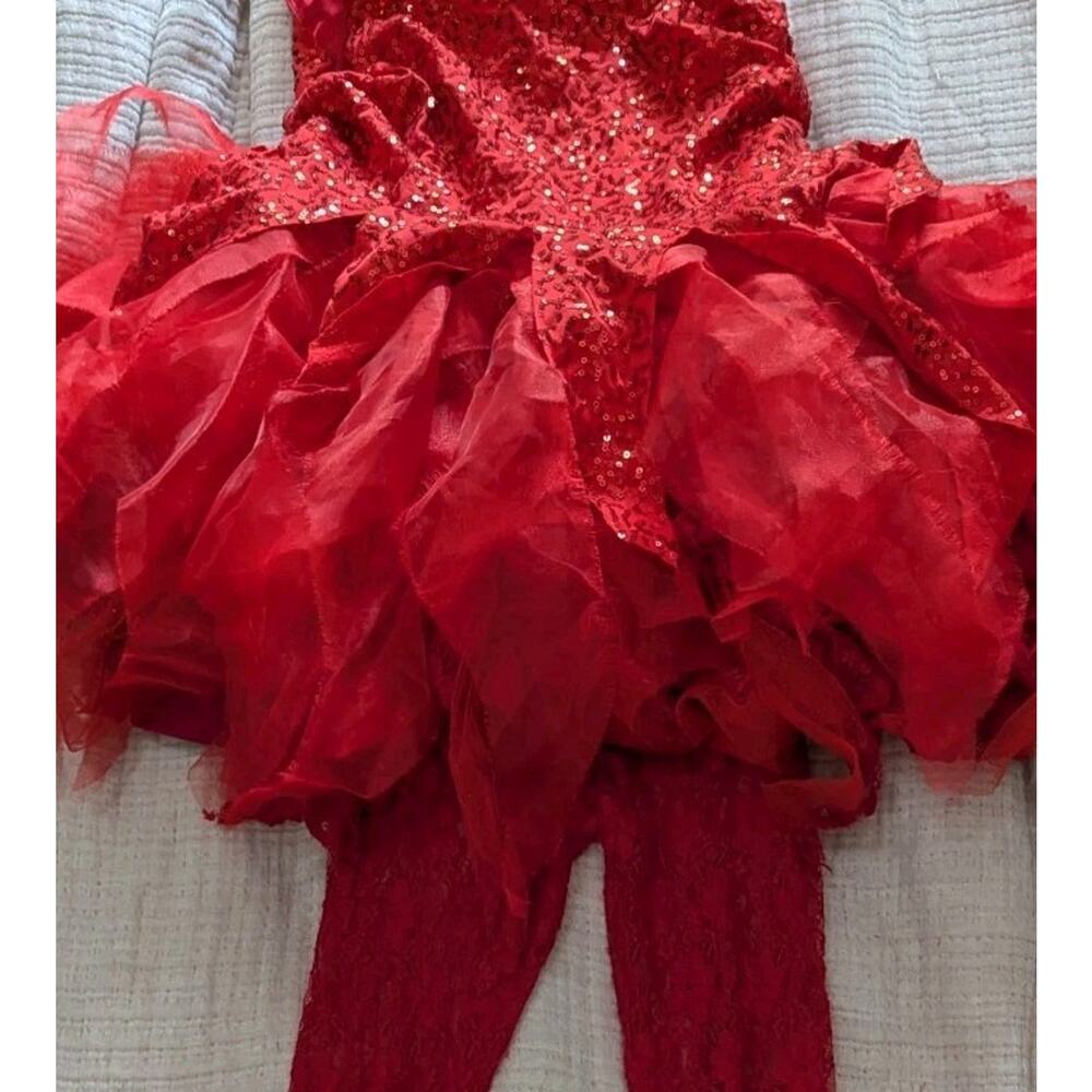 Chasing Fireflies Sweet Devil Costume Sequin Lace Leggings Dress Cosplay - Picture 12 of 12